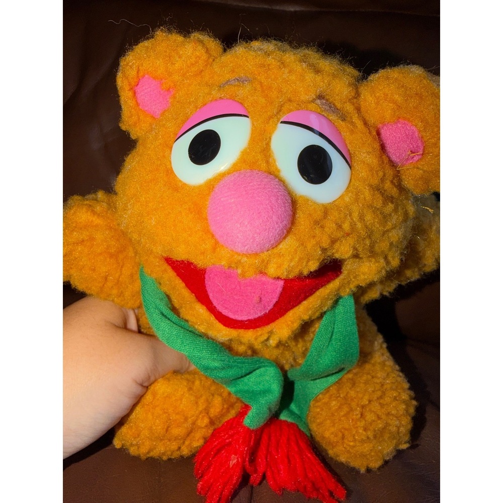 Vintage 1987 Henson Associates Muppet Babies Baby Fozzie Bear Plush Scarf 80s - Picture 2 of 4